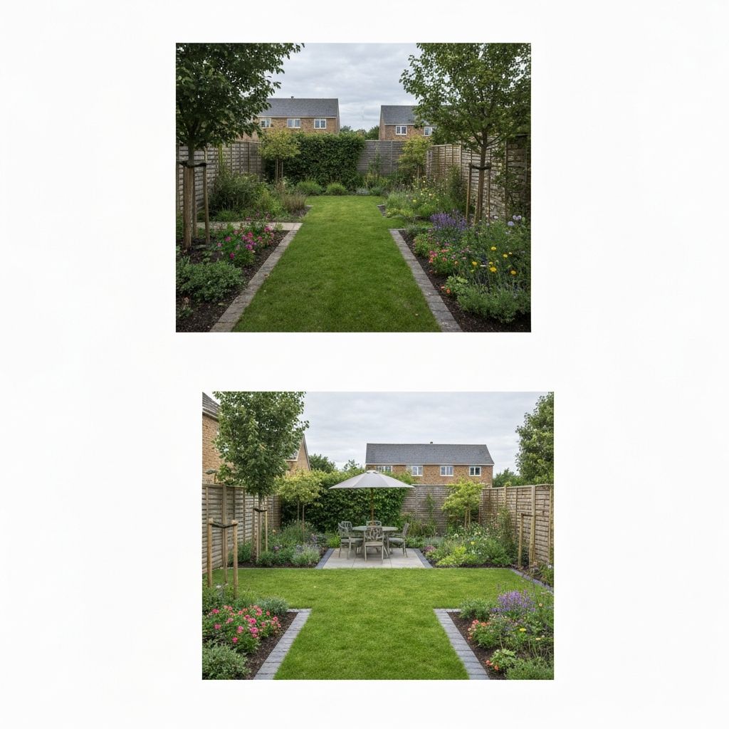Avant / après d’un aménagement extérieur complet par BM Constructions au Luxembourg
