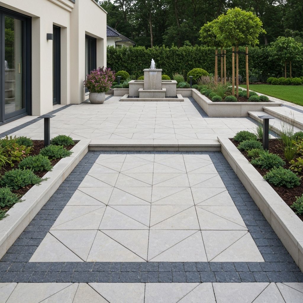 Terrasse moderne aménagée par BM Constructions